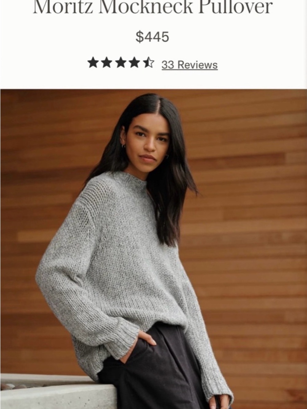 Jenni Kayne Moritz Mockneck
Pullover Size small